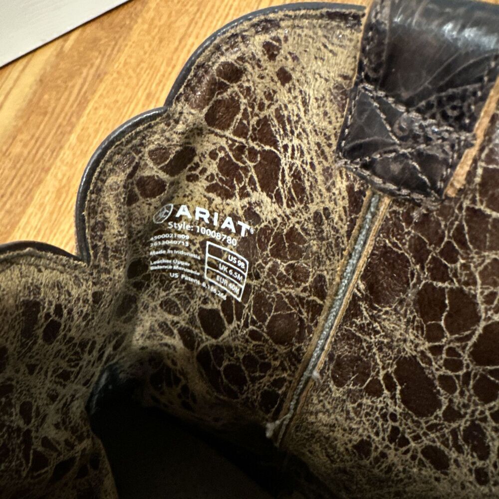 ARIAT Dahlia Western Boots Genuine Leather Engraved Women 9 B - Picture 7 of 9